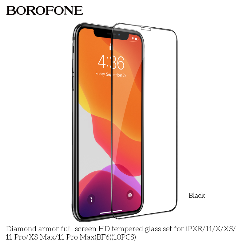 Bộ kính cường lực toàn màn hình HD cho iPXS Max/11 Pro Max (BF6) (10 CÁI)