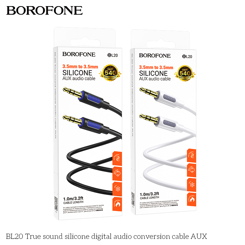 Cáp âm thanh silicone Borofone BL20