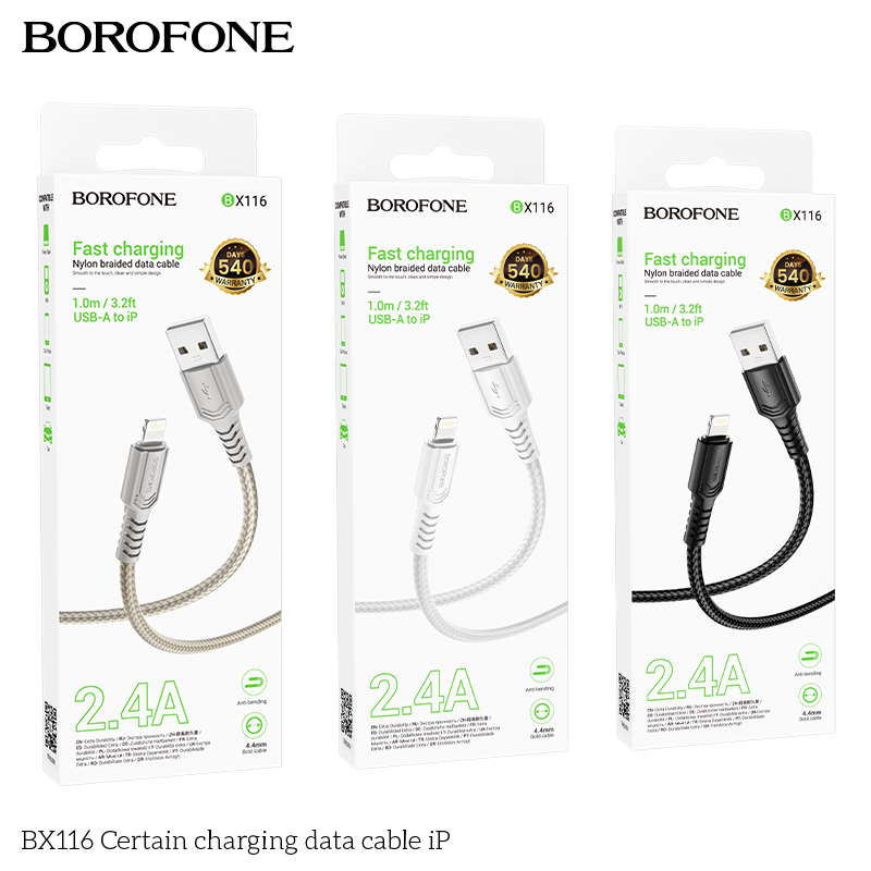 Cáp dữ liệu sạc Borofone BX116 iP