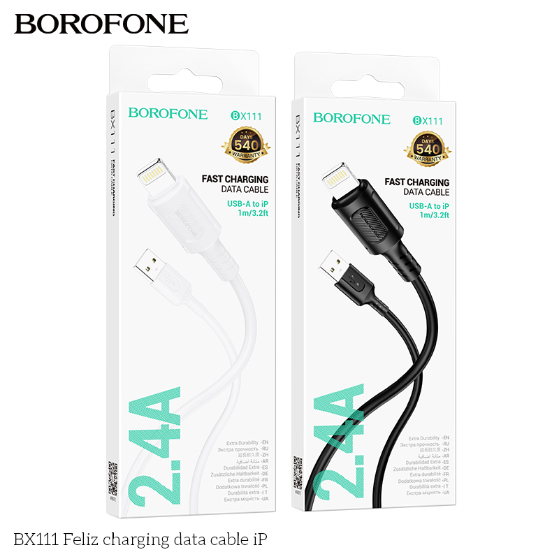 Cáp sạc Borofone BX111 Feliz iP