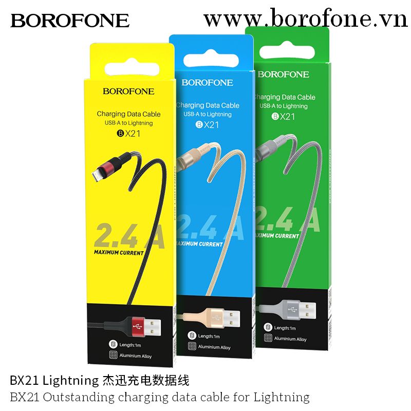 Cáp sạc borofone bx21 Iphone