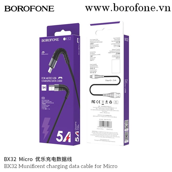 Cáp sạc Brofone BX32 Micro (1M)