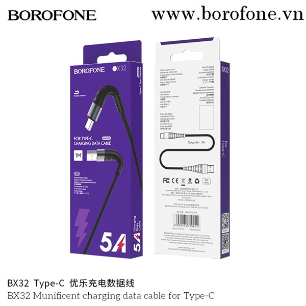 Cáp sạc Brofone BX32 Type-C (1M)