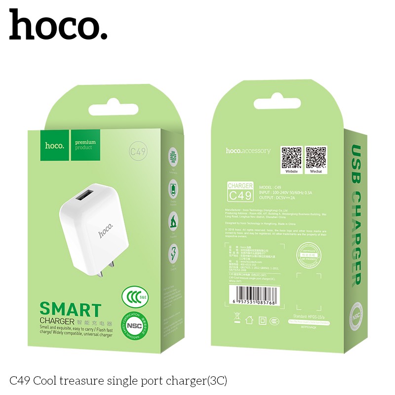 CÓC SẠC HOCO C49 (3C)