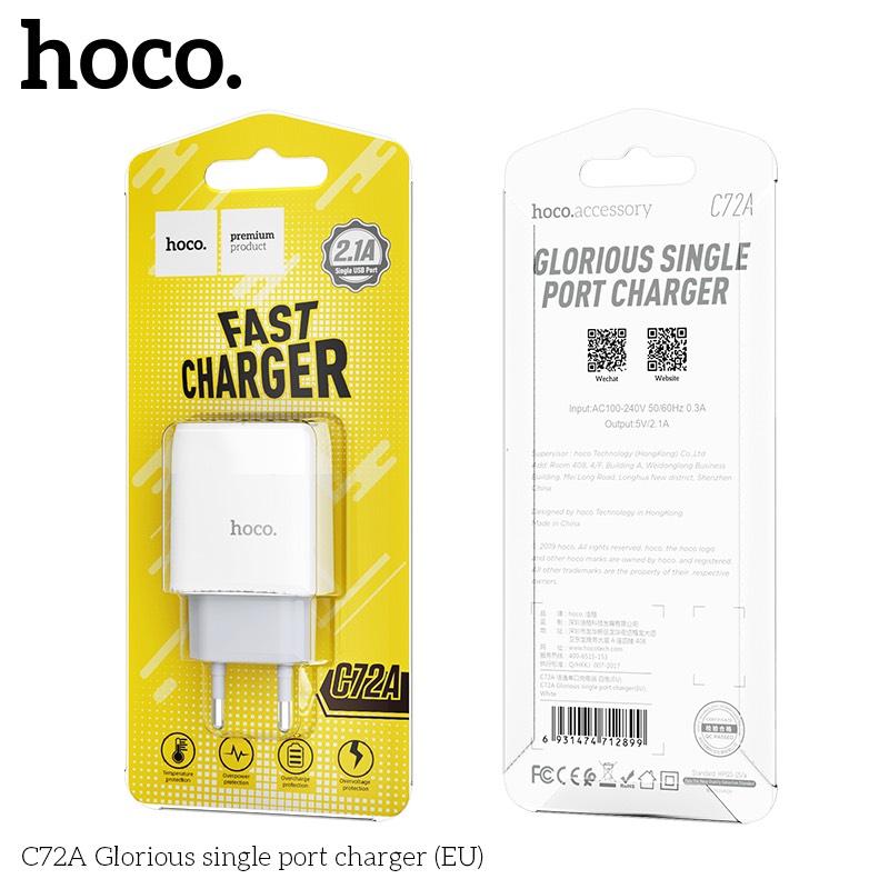 CÓC SẠC HOCO C72A