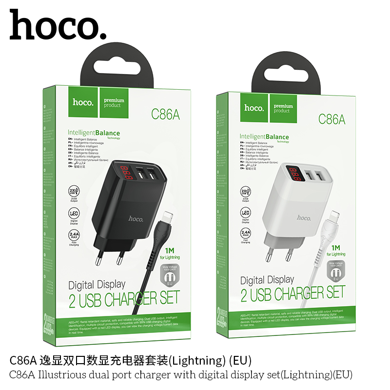 BỘ CÓC KÈM SẠC HOCO C86A IP