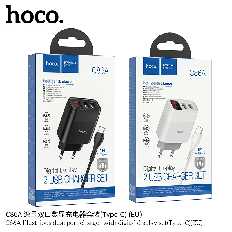 BỘ CÓC KÈM SẠC HOCO C86A TYPE C