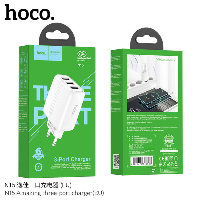 CÓC SẠC HOCO N15