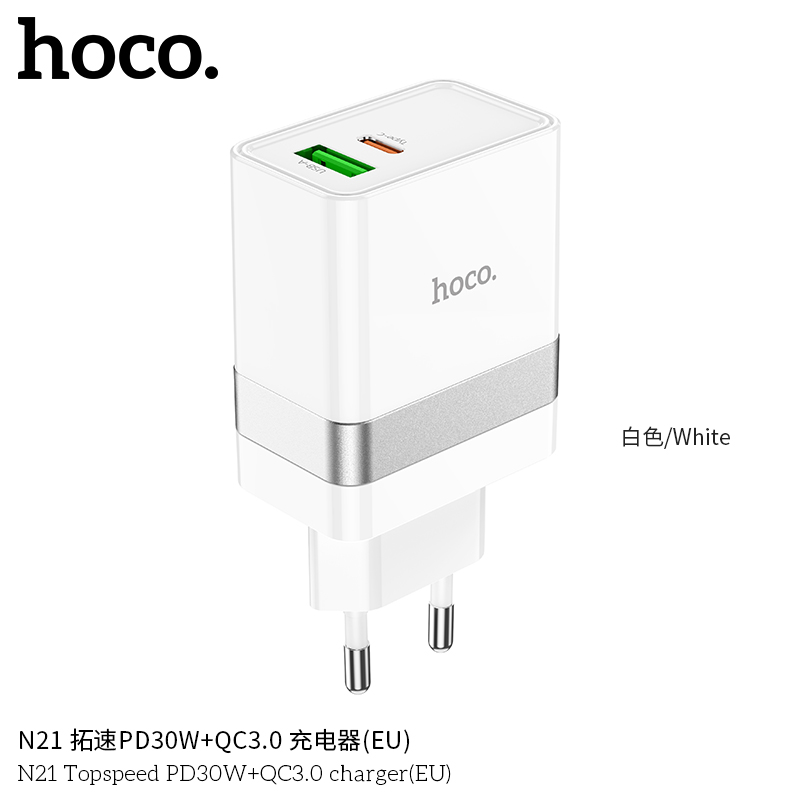 CÓC SẠC HOCO (PD30W + QC 3.0) N21