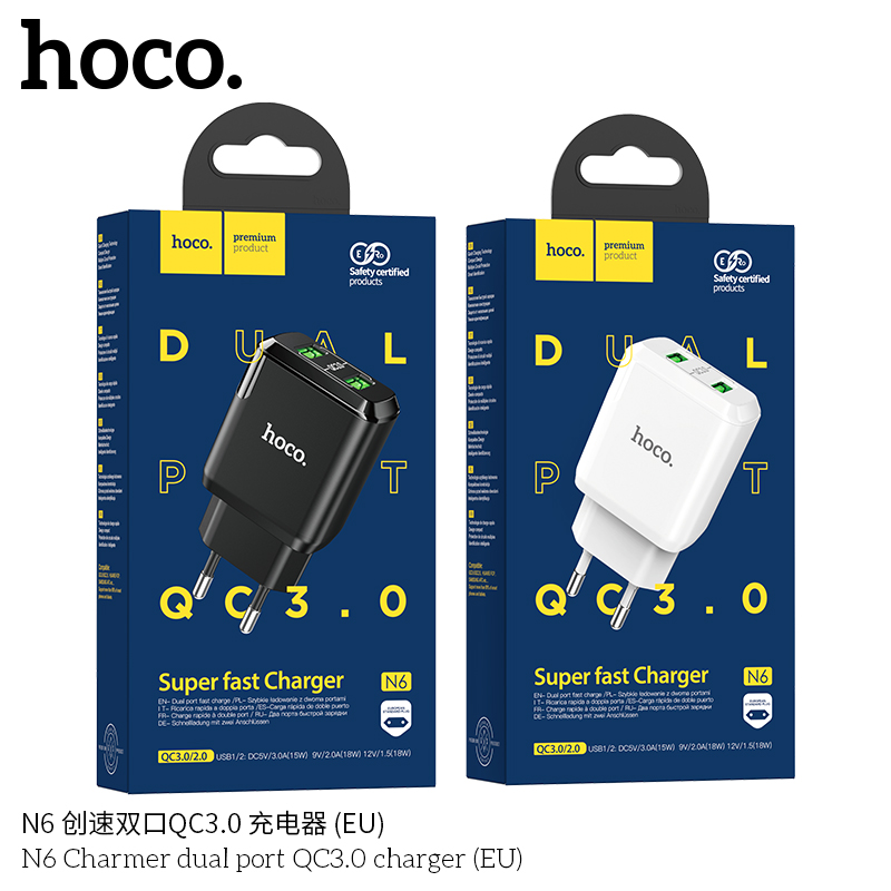 CÓC SẠC HOCO QC 3.0 N6