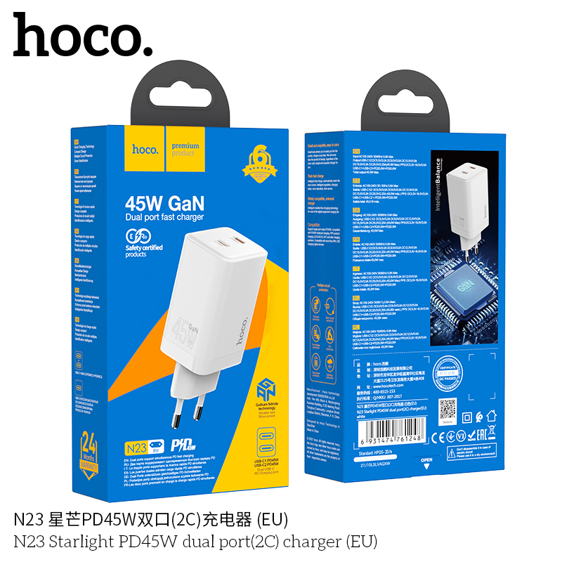 CÓC SẠC NHANH HOCO PD45W N23