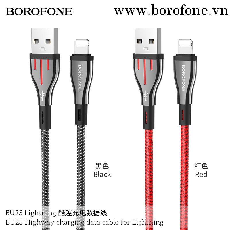 Dây cáp sạc truyền dữ liệu BU23 Borofone cổng lightning