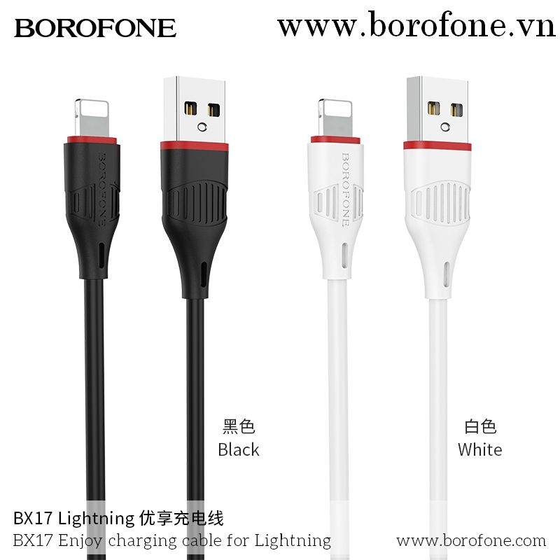 Dây cáp sạc truyền dữ liệu BX17 Borofone cổng Lightning