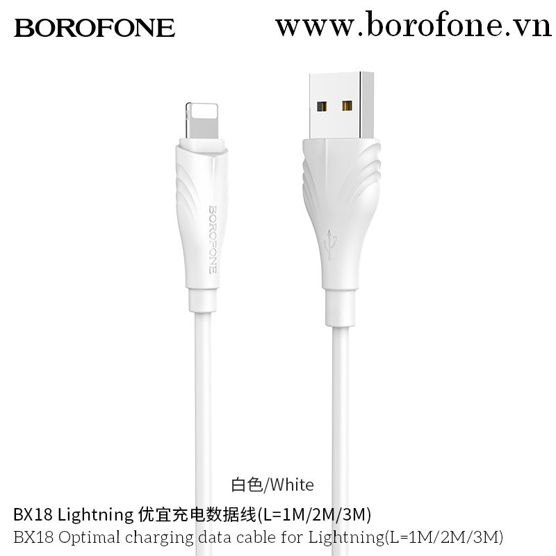 Dây cáp sạc truyền dữ liệu BX18 Borofone cổng Lightning