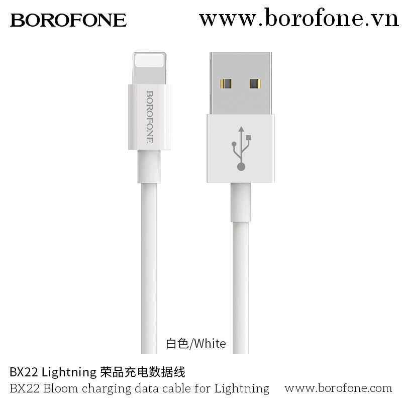 Dây cáp sạc truyền dữ liệu BX22 Borofone cổng Lightning