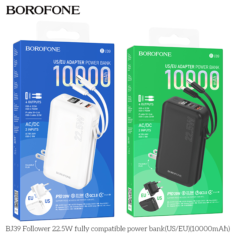 Pin dự phòng BJ39 Follower 22.5W (US/EU) (10000mAh)