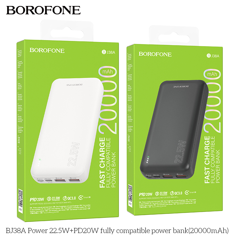 Sạc dự phòng BJ38A Power 22.5W+PD20W (20000mAh)