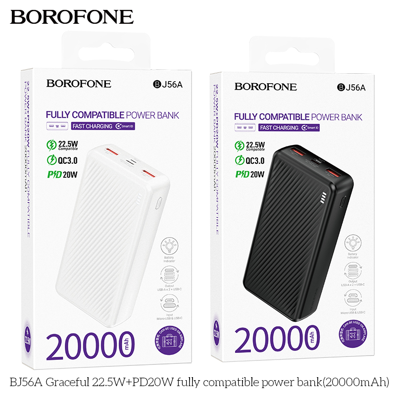 Sạc dự phòng BJ56A Graceful 22,5W+PD20W (20000mAh)