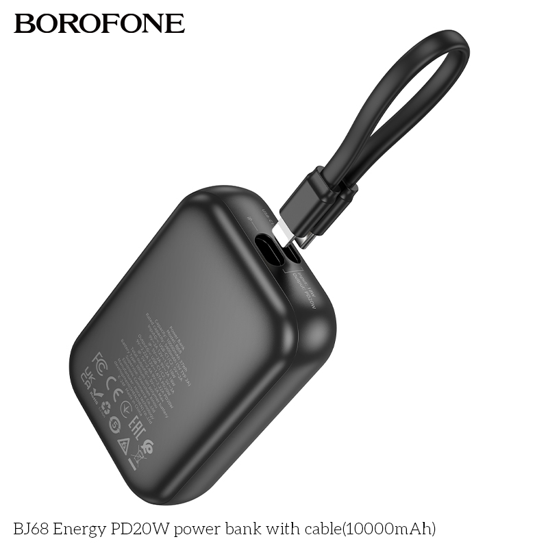 Sạc dự phòng BJ68 Energy PD20W có dây cáp (10000mAh)