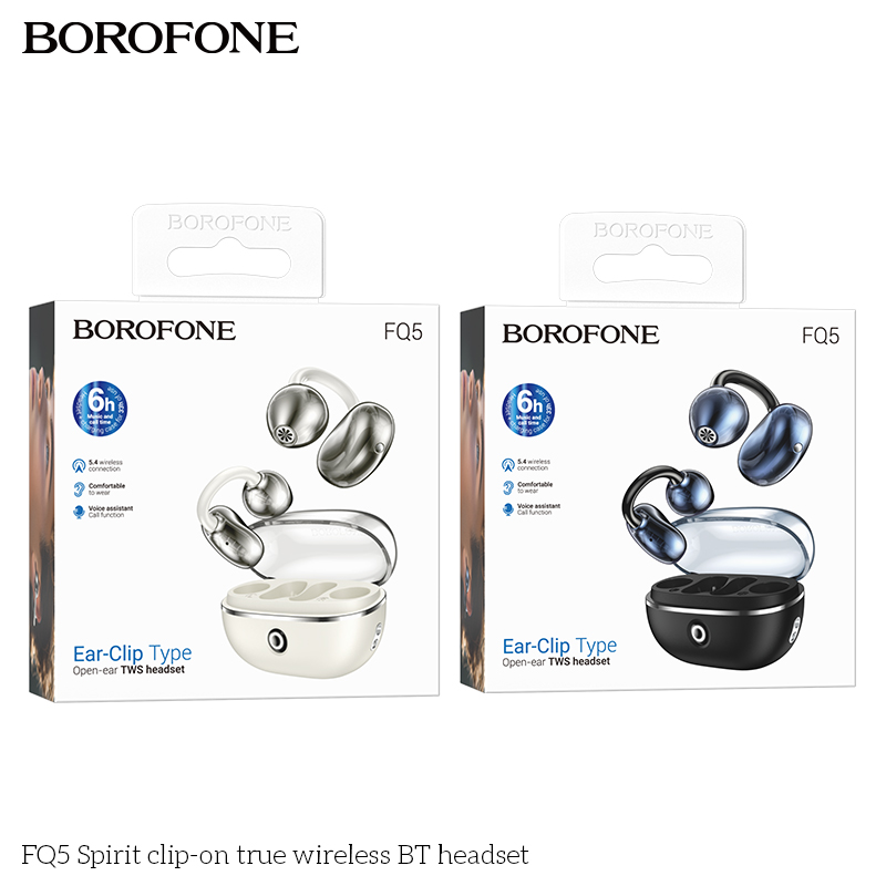 Tai nghe Bluetooth không dây thực sự dạng kẹp BOROFONE FQ5 Spirit