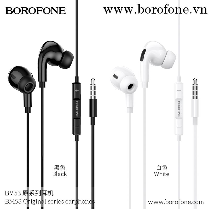 Tai nghe nhét tai có dây BM53 5.3 Borofone kèm mic