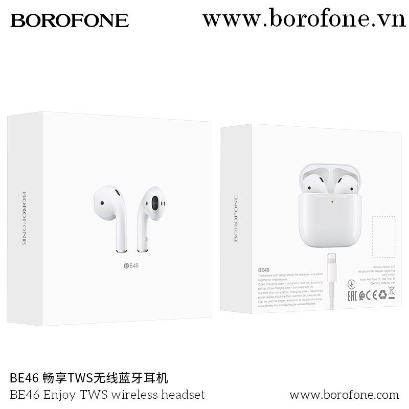 Tai nghe TWS Bluetooth 4.1 BE46 Borofone V5.0